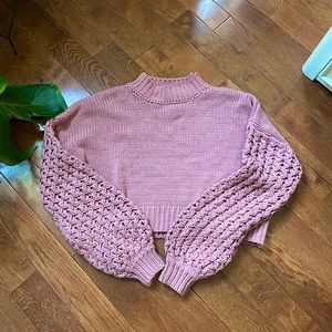 Pink Cropped Sweater